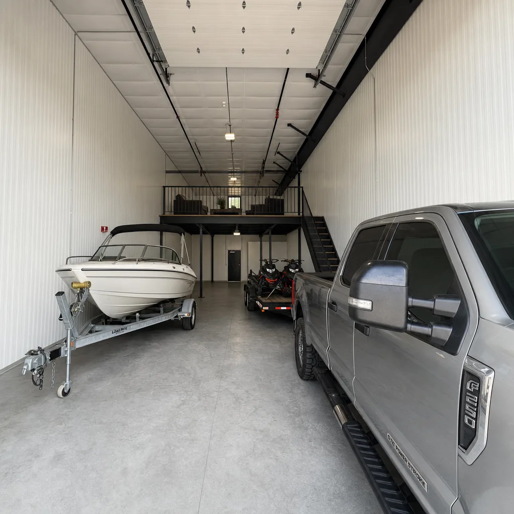 Toy Garage + Mezzanine Lounge build-out concept